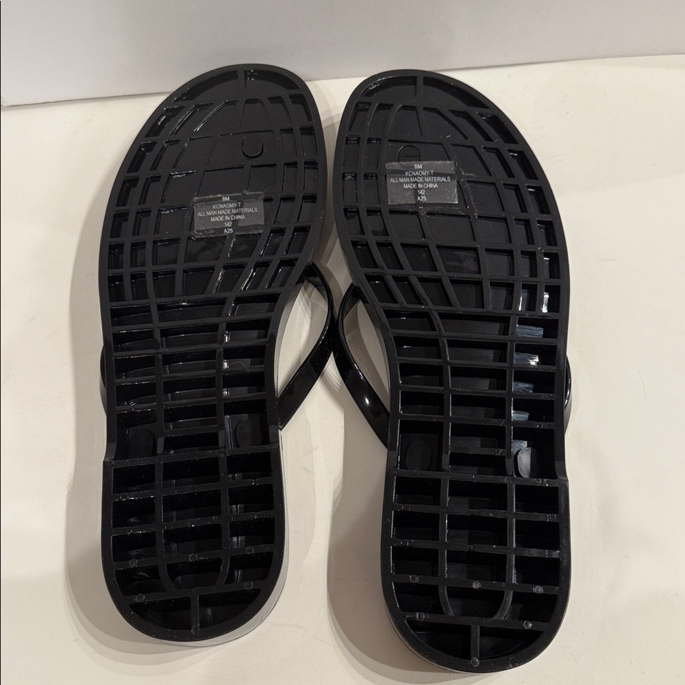Calvin Klein Jeans Black Flip Flops thong sandals Women's NWT-FINAL PRICE! - Picture 9 of 13